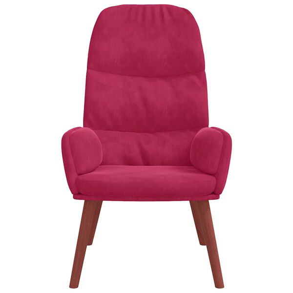 vidaXL Vilstol vinr&ouml;d sammet