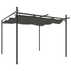 vidaXL Pergola med inf&auml;llbart tak antracit 295x292x230 cm
