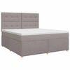 vidaXL Kontinentals&auml;ng med madrass Taupe 180 x 200 cm Tyg