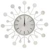 vidaXL V&auml;ggklocka silver 40 cm metall
