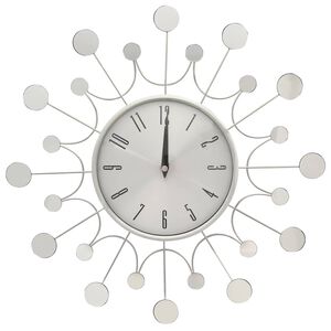 vidaXL V&auml;ggklocka silver 40 cm metall