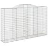 vidaXL Gabion b&aring;gformad 300x50x180/200 cm galvaniserat j&auml;rn