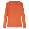 T-shirt med långa ärmar för barn stark orange 116