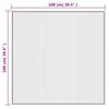 vidaXL Matta fyrkantig svart 100x100 cm bambu
