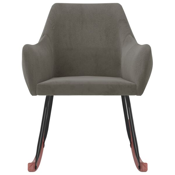 vidaXL Gungstol m&ouml;rkgr&aring; sammet