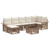 vidaXL Tr&auml;dg&aring;rdsoffset 8 pcs Beige konstrotting