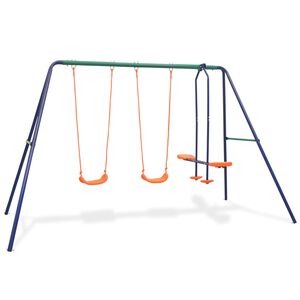 vidaXL Gungst&auml;llning med 4 sitsar orange