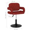 vidaXL Barstol vinr&ouml;d tyg