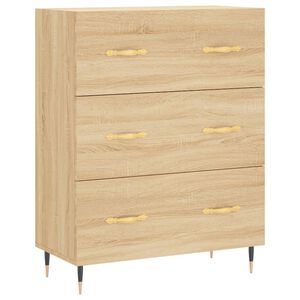 vidaXL Sk&auml;nk sonoma-ek 69,5x34x90 cm konstruerat tr&auml;