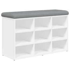 vidaXL Skob&auml;nk vit 82x32x50 cm konstruerat tr&auml;