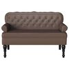 vidaXL Chesterfield Bänk Brun 119,5 x 64,5 x 75 cm Konstläder