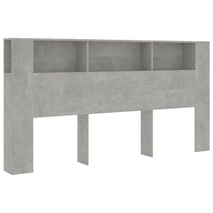 vidaXL S&auml;nggavel med f&ouml;rvaring betonggr&aring; 200x18,5x104,5 cm