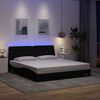 vidaXL Bed Frame with LED without Mattress Black 180x200 cm Fabric