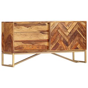 vidaXL Sk&auml;nk 118x30x60 cm massivt sheshamtr&auml;