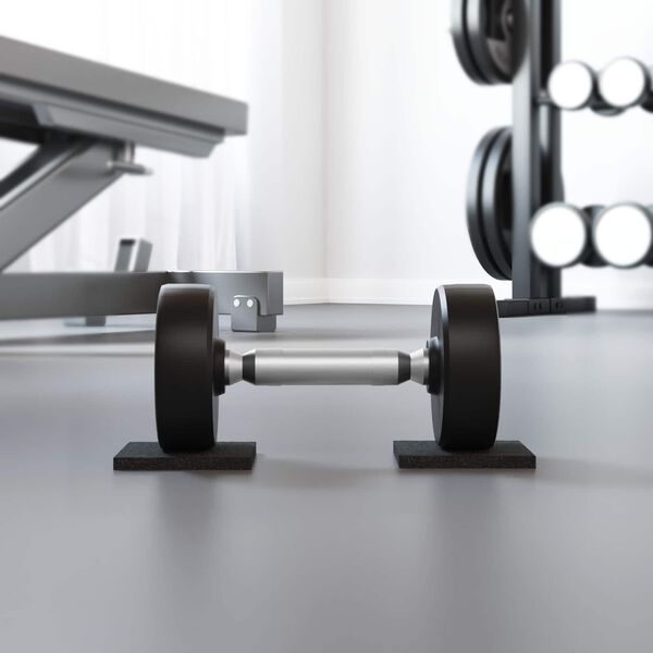 vidaXL Gummipad Svart Gummi