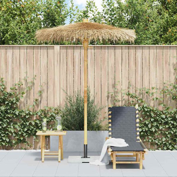 vidaXL Tiki paraply med bananblad 150 cm bambu