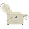 vidaXL Massagefåtölj med uppresningshjälp gräddvit konstläder