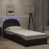vidaXL Bed Frame "Viana" with LED without Mattress Black 90x200 cm