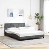 vidaXL Bed Frame without Mattress "Hanko" Dark Grey 160x200cm Fabric