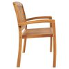 vidaXL Stapelbar trädgårdsbänk 3-sits 159 cm massiv teak