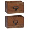 vidaXL Pennfodral Flerf&auml;rgsdesign 18 x 10 x 12 cm Massivt mahognytr&auml;