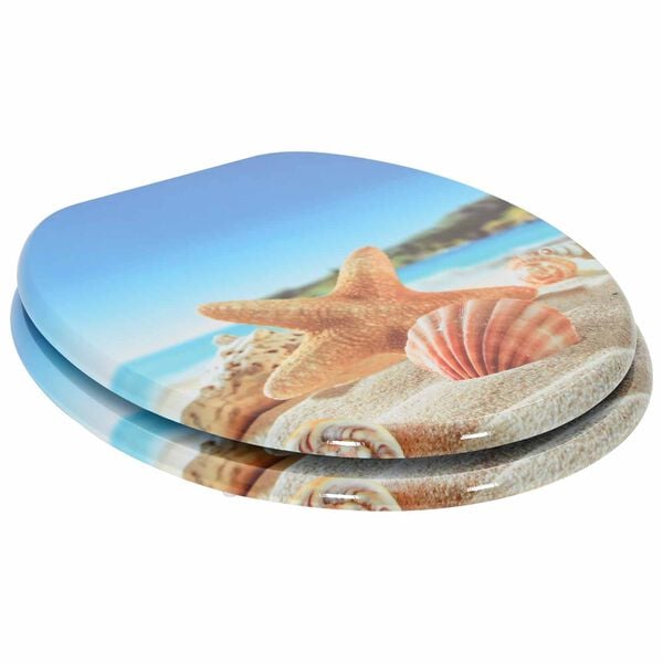 vidaXL Toalettstol Ljusbl&aring; 44 x 38 cm MDF-board