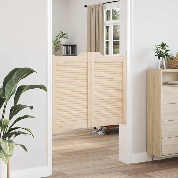 vidaXL Slagd&ouml;rrar lamelldesign 2-par 90x100 cm massivt tr&auml; furu