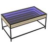 vidaXL Soffbord med Infinity LEDs sonoma-ek 90x50x41 cm