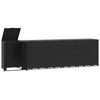 vidaXL Skjul f&ouml;r sopk&auml;rl f&ouml;r 6 platser svart 414x79x117 cm st&aring;l
