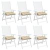 vidaXL Stolsdynor 6 st beige 40x40x7 cm oxfordtyg