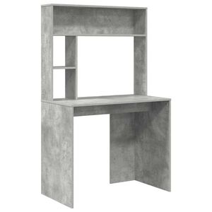 vidaXL Skrivbord Betonggr&aring; 91 x 50 x 149 cm Konstruerat tr&auml;