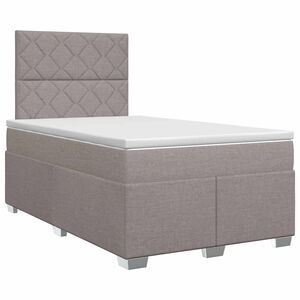vidaXL Kontinentals&auml;ng med madrass Taupe 120 x 190 cm Tyg