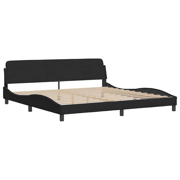 vidaXL Bed Frame "Dover" Black 200x200 cm Velvet