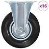 vidaXL Fasta hjul 16 st 125 mm