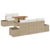 vidaXL Tr&auml;dg&aring;rdsoffset 6 st Beige Poly rattan