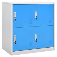 vidaXL Förvaringsskåp ljusgrå och blå 90x45x92,5 cm stål