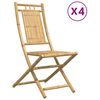 vidaXL Hopf&auml;llbara stolar 4 st 46x66x99 cm bambu