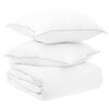 vidaXL T&auml;ckeset med kudde Vit 200 x 200 cm Polyester, Bambufiber