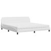 vidaXL Bed with Mattress "Dover" White 200x200 cm Faux Leather
