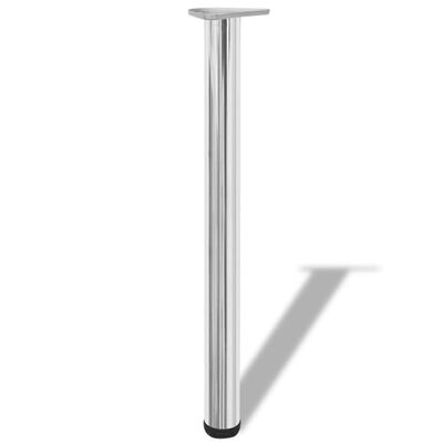 242142 4 Height Adjustable Table Legs Chrome 710 mm