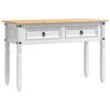 vidaXL Sidobord CORONA Vit 115 x 46 x 73 cm Massiv furu