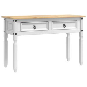 vidaXL Sidobord CORONA Vit 115 x 46 x 73 cm Massiv furu