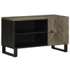 vidaXL Tv-b&auml;nk svart 80x33x46 cm massivt mangotr&auml;