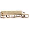 vidaXL Utomhussoffset 5 st Naturlig och Beige