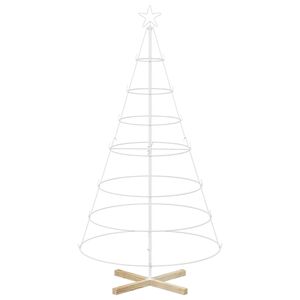 vidaXL Julcone-tr&auml;d KUOPIO 180 cm St&aring;l Vit