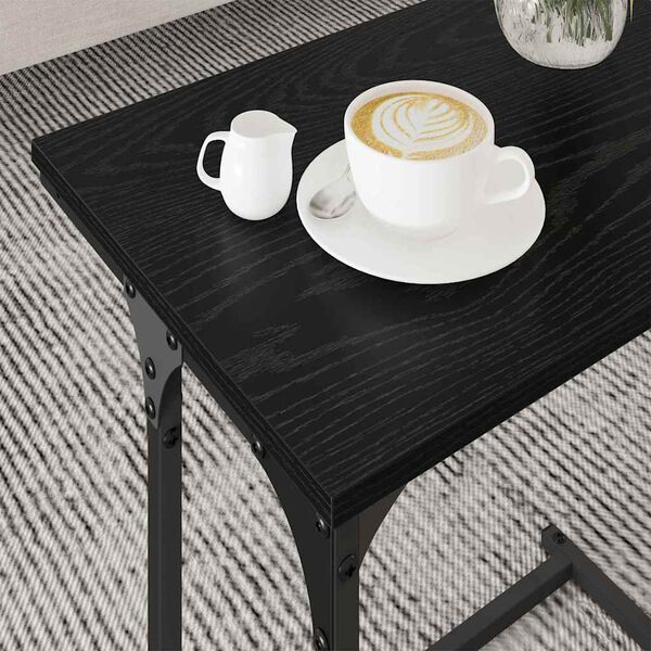 vidaXL Nesting Kaffe Bord 3 pcs Svart ek 50.5 x 35 x 53 cm