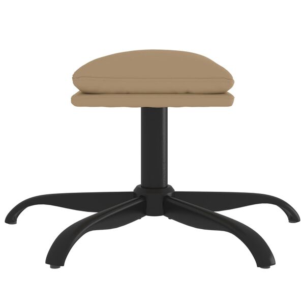 vidaXL Fotpall cappuccino 60x60x36 cm konstläder