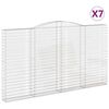 vidaXL Gabioner b&aring;gformade 7 st 400x30x220/240 cm galvaniserat j&auml;rn