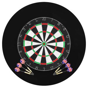 vidaXL Professionell darttavla sisal med 6 pilar och v&auml;ggskydd