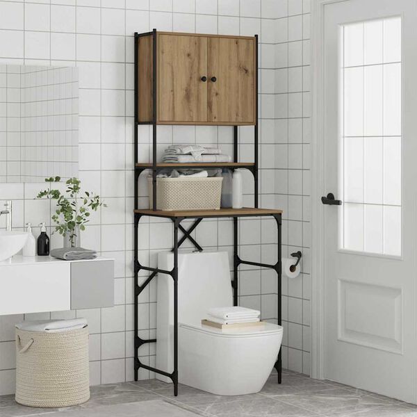 vidaXL Tv&auml;ttmaskinsk&aring;p Artisan Ek 68 x 48,5 x 194 cm Konstruerat tr&auml;